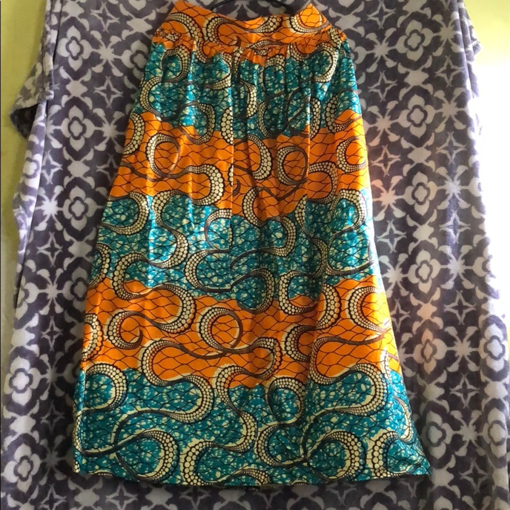 African print maxi skirt